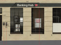 Temporary banking hub to make permanent move into former bank