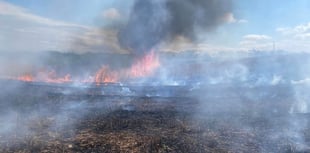 Acres of crops destroyed in separate field fires