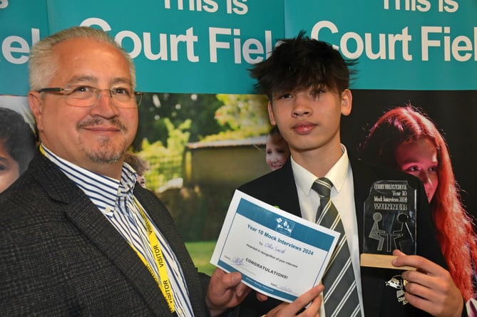 Year-10 pupils at Court Fields School took part in mock interviews recently (Alain Lockyer)