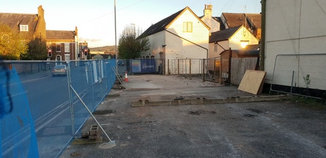 The site of the former toilet block on Longforth Road