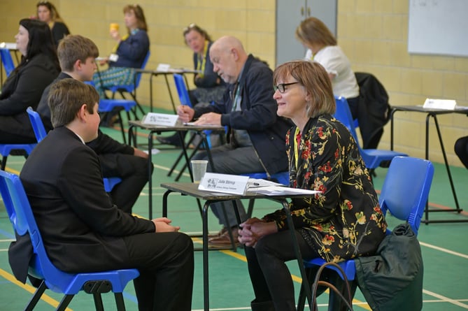 Year-10 pupils at Court Fields School took part in mock interviews recently
