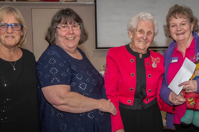 Left to right: Cathy Sharland, Jo Luckhurst, Madge Covey and Fiona, representing Reminiscence Learning.