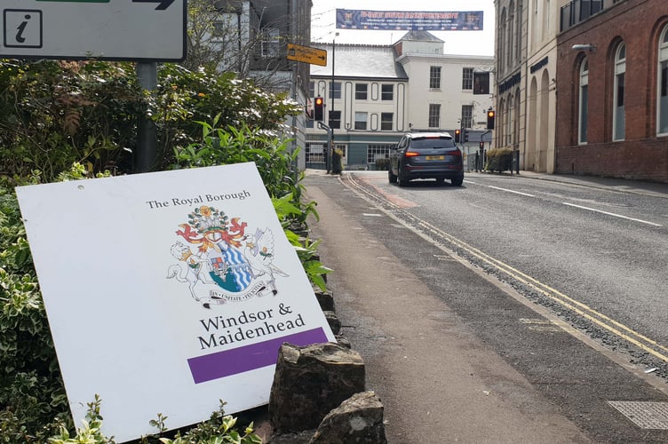 The royal borough sign found in Monmouth gardens, Wellington.