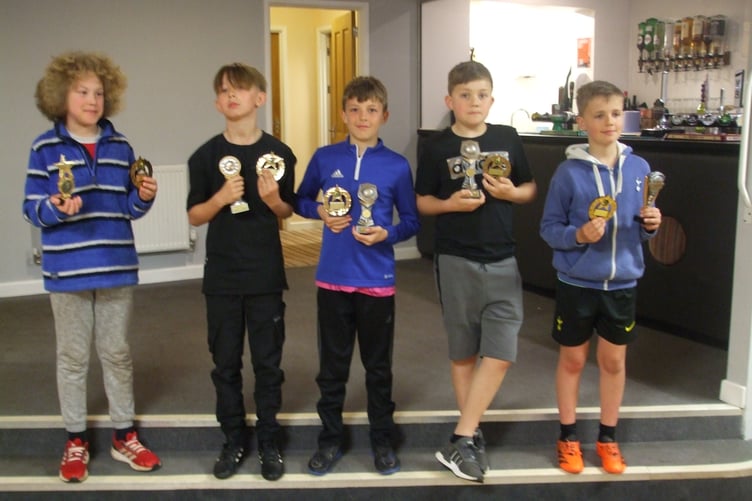 Left to right: Beni Webley, Charlie McAlpine, Cass Letten, Archie Correct and Elliott Tooze. .