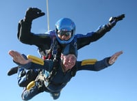 Octogenarian skydiver supports dementia charity