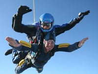 Octogenarian skydiver supports dementia charity