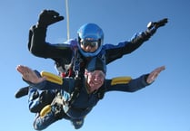 Octogenarian skydiver supports dementia charity