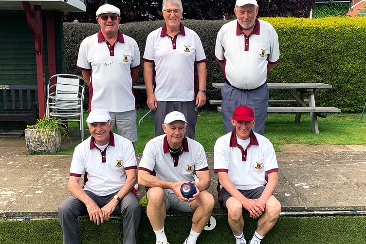 Back, left to right: Pete Nichols, Mike Groves, Paul Kelly; front: Mike Copping, Julian Street, Graham Brown.