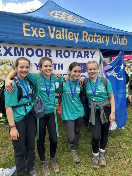 Students celebrate tackling the 'Exmoor Challenge'