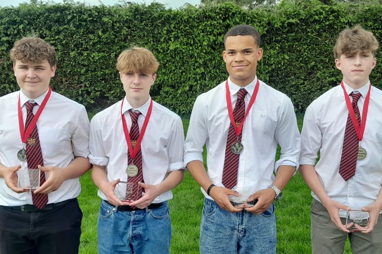 Left to right: Ashton Adams, Olly Owen, Jonah Richardson and Jacob Allder.