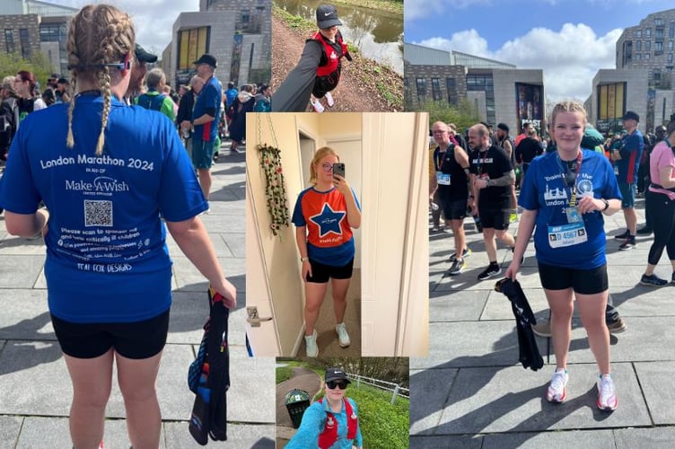 Alissa running the London Marathon 