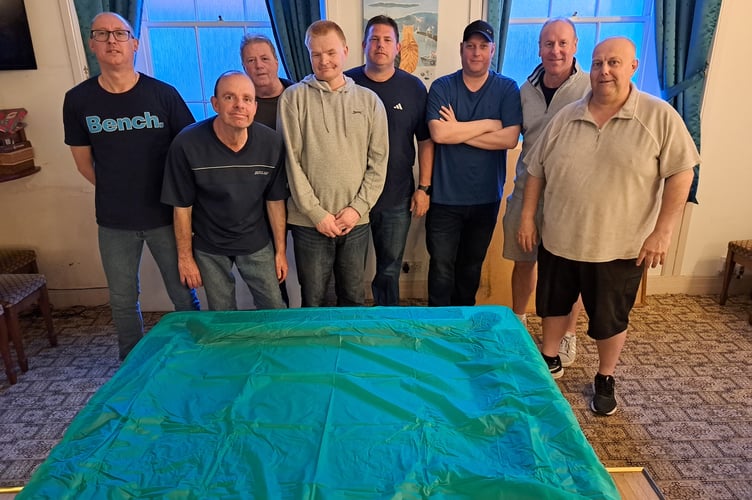 Reservists, left to right: Glen Escott, Peter Chamberlain, Neil Sparks, Richard Troake, Darren Sparks, Phil Powell, Kevin Parsons, Kevin Sedgebeer