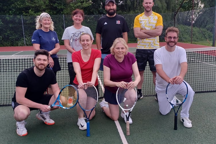 Back, left to right: Sally, Sian, Billy and James; front: James, Elizabeth, Sue and Phil.