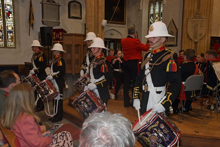 The Royal Marine Band put on a 'super performance' in St Andrew's Church in Wiveliscombe