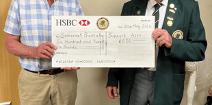 £626 donation to Somerset Prostate Support Association