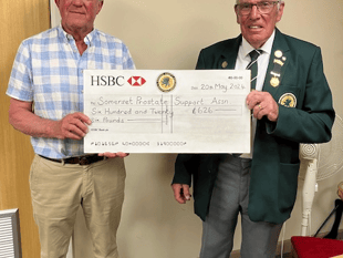 £626 donation to Somerset Prostate Support Association