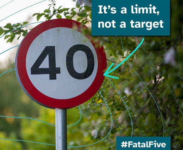 Somerset Road Safety Partnership's campaign to combat speeding drivers