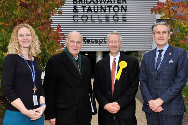 Gideon Amos and former Business Minister, Sir Vince Cable, visiting BTC at the last General Election.