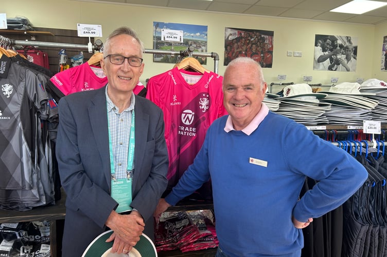 Sir Michael Barber, chair of SCCC, left, with Richard Brice