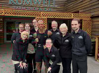 Charity founder Ashley Cain visits Rumwell Farm Shop during epic ride