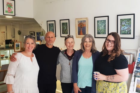Left to right: Nina King, husband Richard, aunty Debbie Kershaw, mum Kate Kersahw and daughter Rose Adderley.
