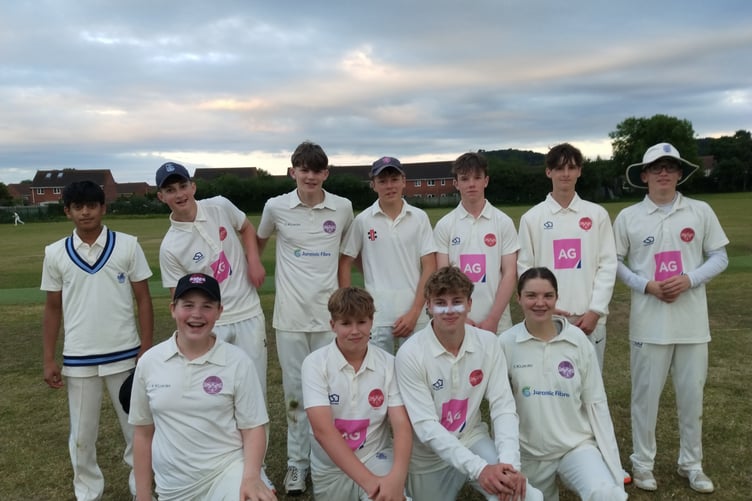 Wellington's winning line-up, back left right: Shayan Barthakur, Archie Evans, George Corp, Oscar Milton, William Box, George Davis, Oli Hutchingsfront: Robin Hill, Ned Vellacott, Brock Vallance, Isla Hendy