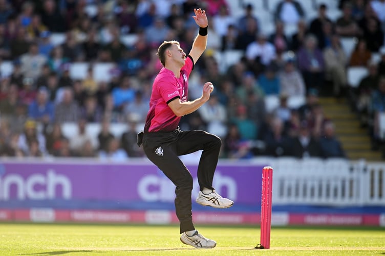 Riley Meredith who has taken 11 T20 wickets at a cost of 120 runs in his six matches for Somerset.