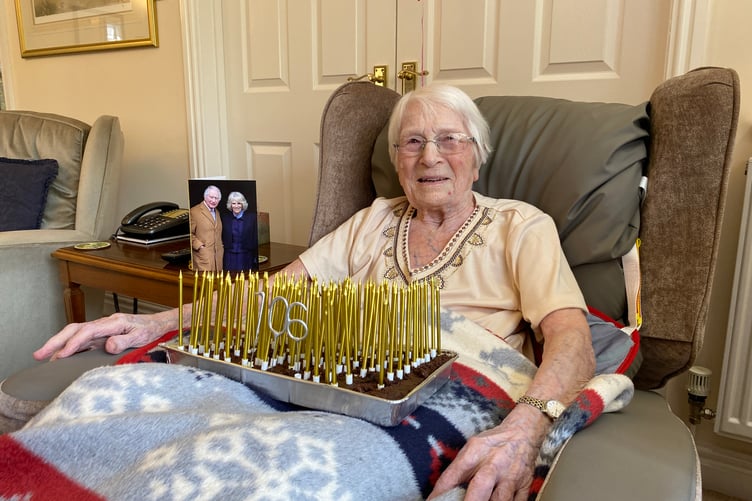 Grace celebrated her 106th birthday with family, friends and 106 candles