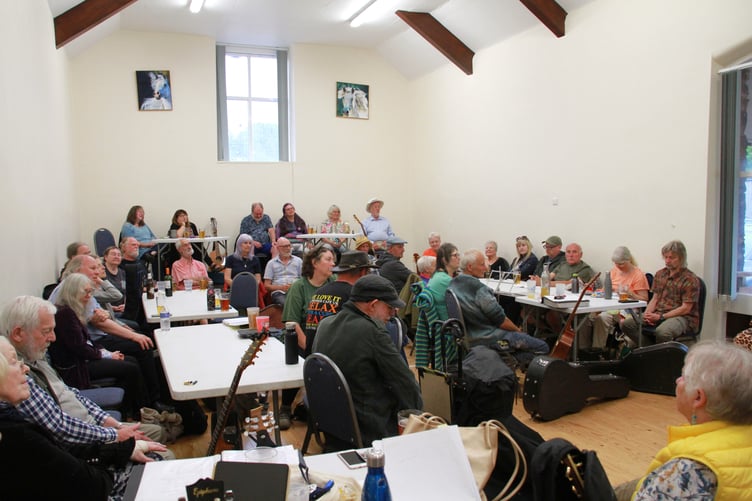Some of the attendees at the weekend's West Somerset Folk Festival.