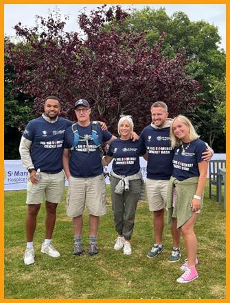 Left to right: Josh Arnold, Simon Trump, Jenny Trump, Harry Trump and Michaela Perry.