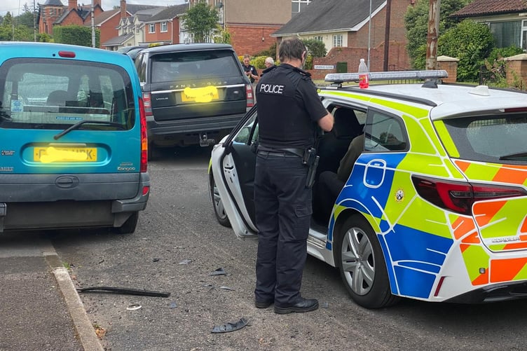 Police attend Sunday's crash in Wellesley Park, Wellington.