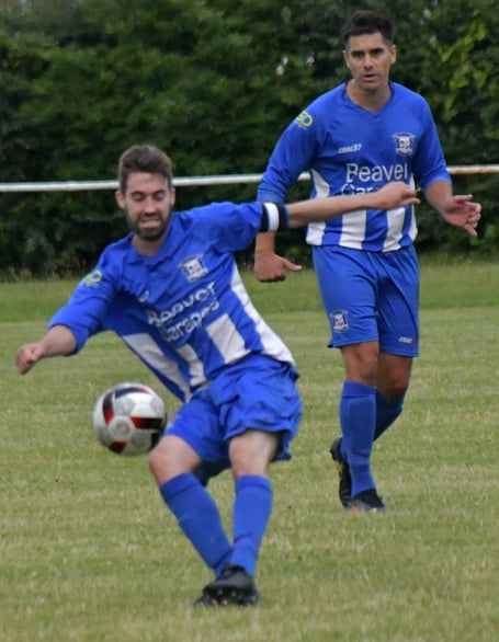 Minehead's Guy Burns in action in one of Minehead's pre-season games