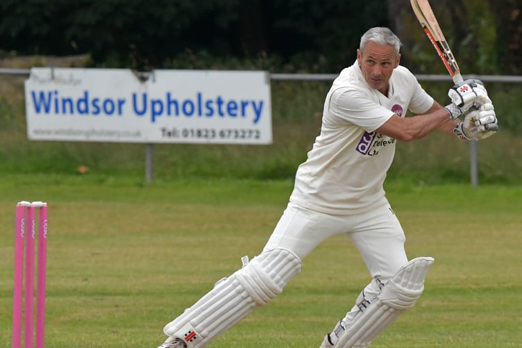 Andy Hurry in action for Somerset Cricket League third division leaders Wellington in their seven-wicket home victory over Spaxton last Saturday