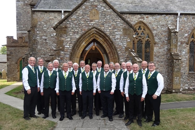 The Wyndham Singers, who performed in St Mary's Church, Hemyock.