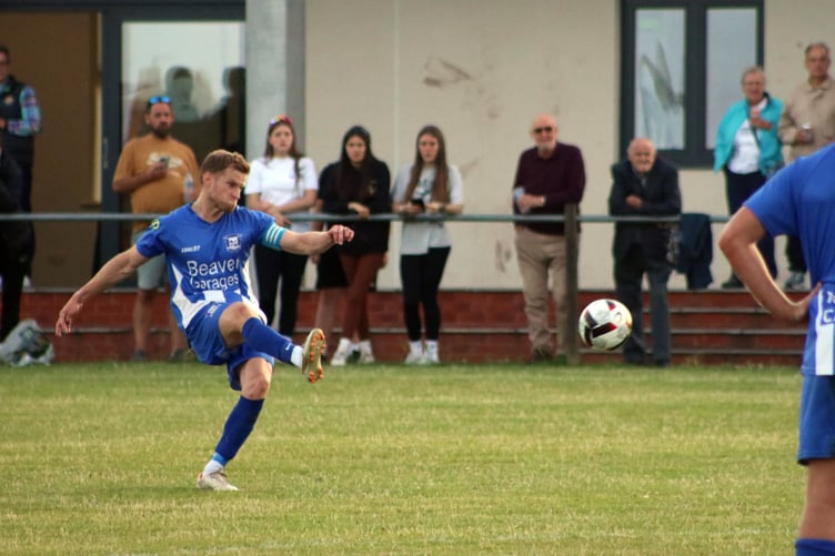 Minehead's Stefan Phillips played against his former club Wellington