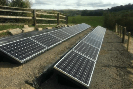 An examples of a Renusol ground mounted solar system. PHOTO: Ben Jepson.