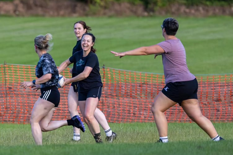 Vixens in rugby training at Wellington