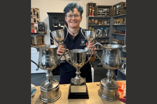 Andi Rickard wins multiple cups at Scything Championship