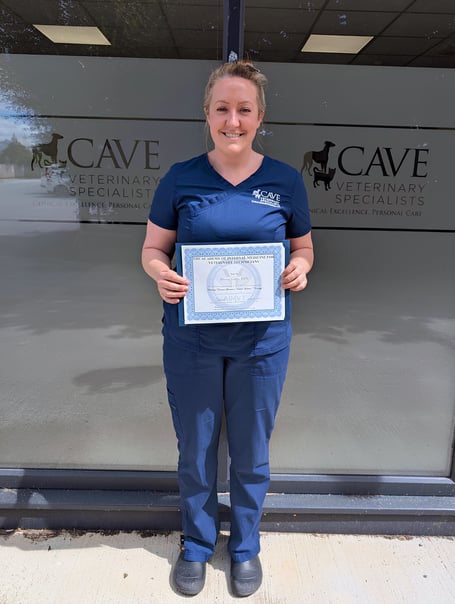 Bryony Gilder, from Cave Veterinary Specialists, near Wellington, has achieved the elite veterinary technician specialist status in internal medicine (neurology). PHOTO: Cave.
