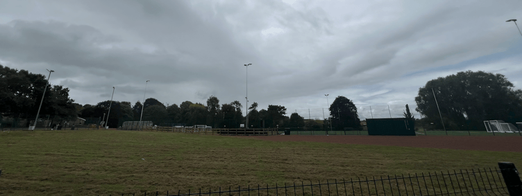 The Court Fields School, Wellington, artificial sports pitch is nearing completion.