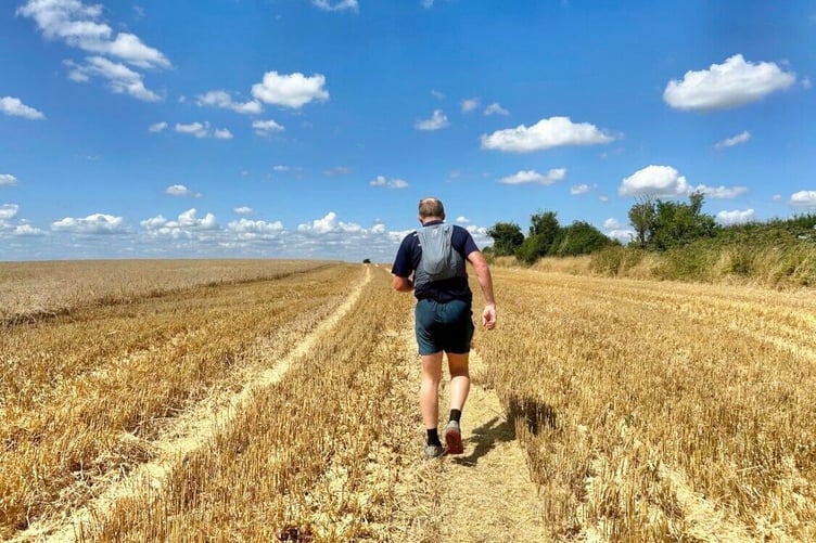 Frank Wainwright is on the home stretch of a 2,000-mile charity run which took him through Wellington this week.