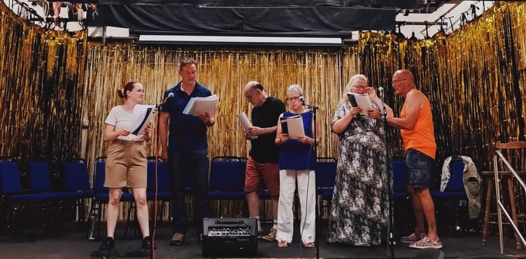 An open mic was held in the village hall as part of a 40th anniversary party for Bradford Players.