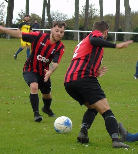 Billy Jones - lashed a close range shot wide for Watchet