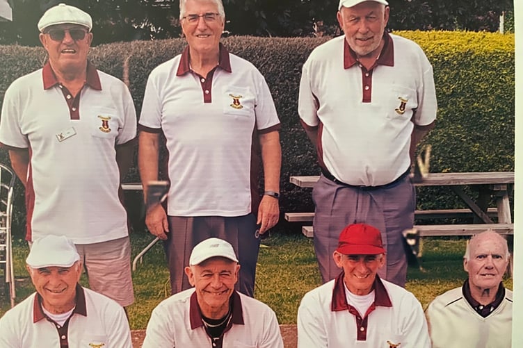 Back, left to right: Pete Nichols, Mike Groves, Paul Kelly; front: Mike Copping, Julian Street, Graham Brown, Nick Channon