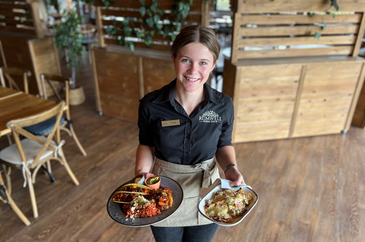 Rumwell Farm Shop & Café Waiter, Georgia Purdy with some of the dishes that will be served on Mexican Tasting Evening at the award-winning Farm Shop.