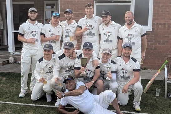 Over Stowey, back left to right: Sam Thomas, William Marchent-Saunders, Stephen Miller, Liam Barrow, Oli Washer, James Swales; front: Shay Keohane, Hayden Langlois, Les Biffen (chairman), Kieran Barrow (capt), Simon Burland; and lying down: Indika Weerawarna
