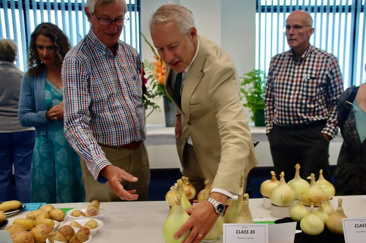 MP Gideon Amos at Wellington Flower Show