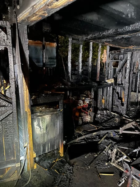 Damage caused by the fire (Photo: Wellington Fire Service)