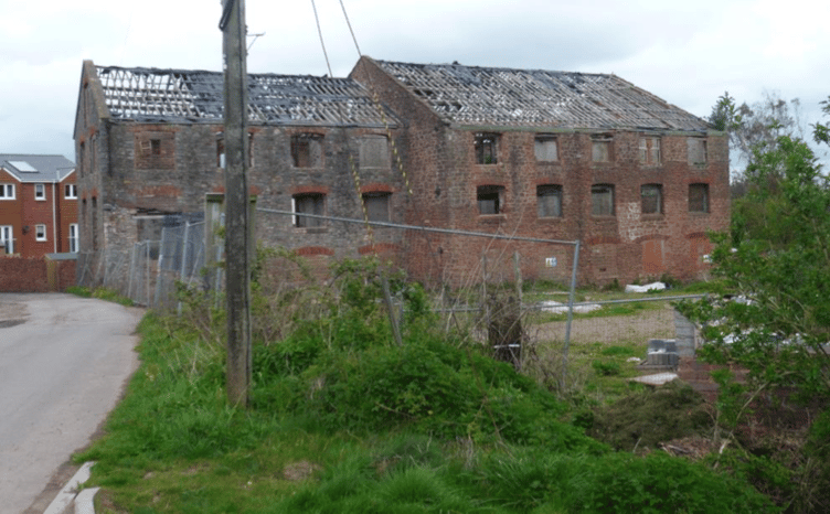 The derelict Haymans Mill, in Westford, Rockwell Green, where new housing plans have been put forward.