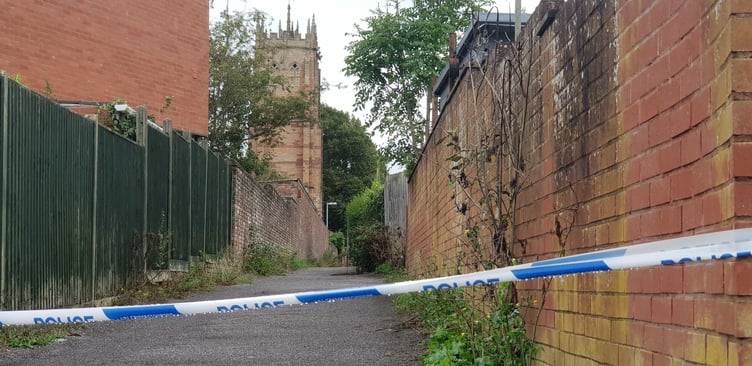 The alleged stabbinmg happened in a flat close to Wellington Parish Church.